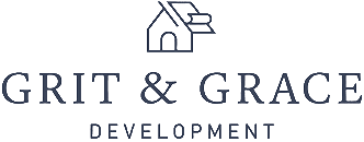 Logo of a home development company with a house and roof design.